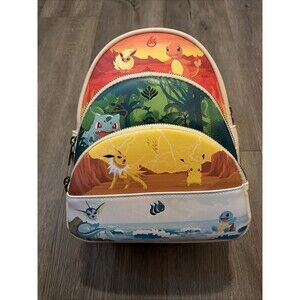 Loungefly Pokemon Elements Triple Pocket Mini Backpack